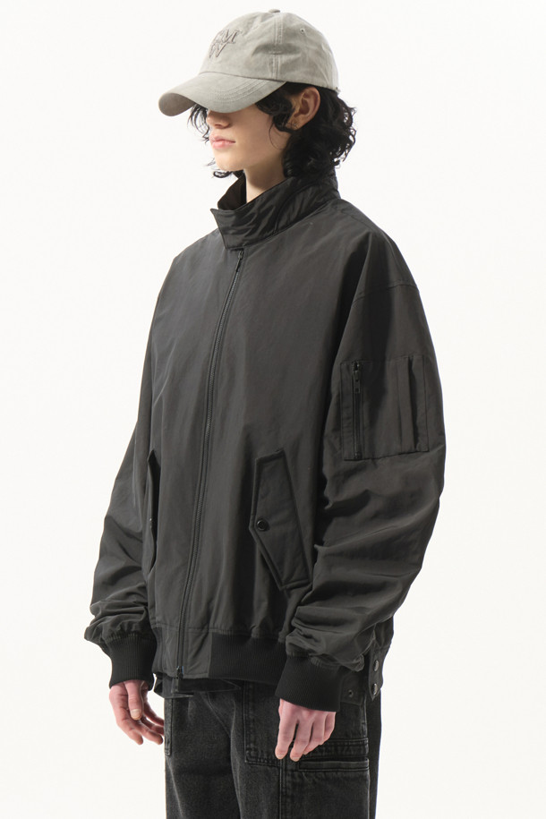 CUSTOMELLOW - 블루종/점퍼 - Black Herrington Jacket