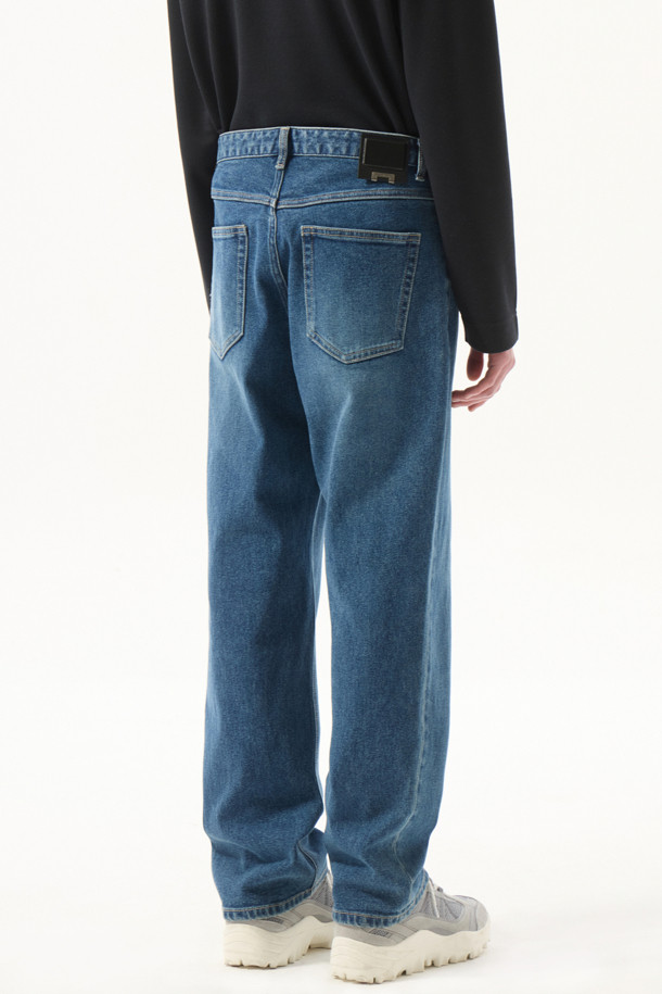 CUSTOMELLOW - 캐주얼팬츠 - Blue Tapered Fit Jeans