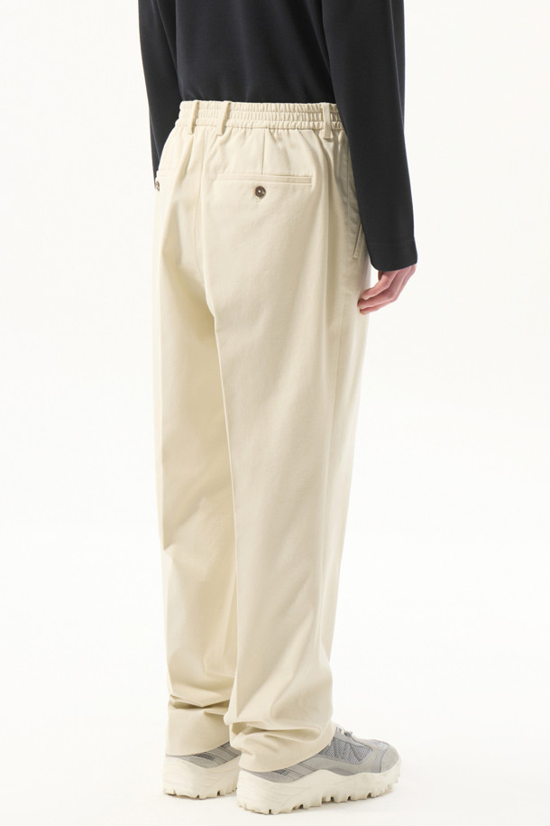 CUSTOMELLOW - 캐주얼팬츠 - Ivory Tapered Fit Cotton Pants