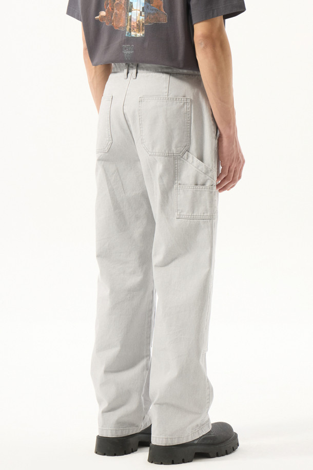 CUSTOMELLOW - 캐주얼팬츠 - Grey Carpenter Pants