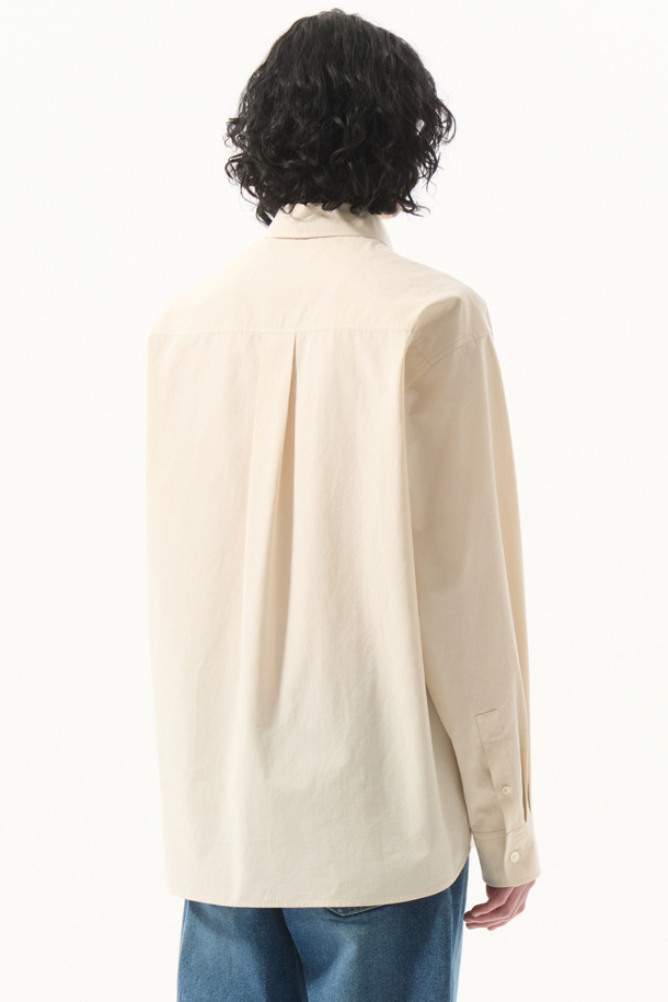 CUSTOMELLOW - 긴팔셔츠 - Ivory Regular Solid Color Shirt