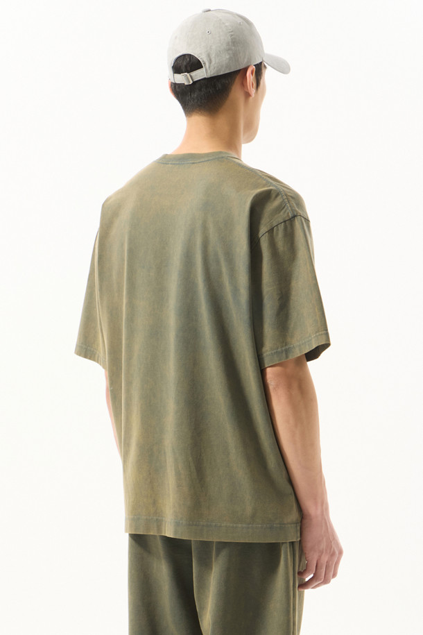 CUSTOMELLOW - 반팔티셔츠 - Khaki Dyed T-shirt