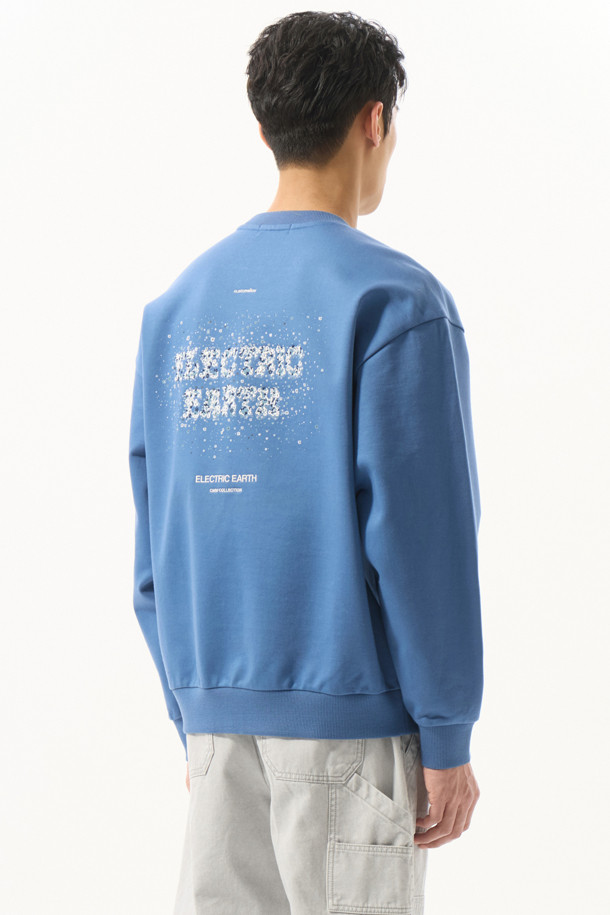 CUSTOMELLOW - 스웨트셔츠 - Blue Graphic Sweatshirt