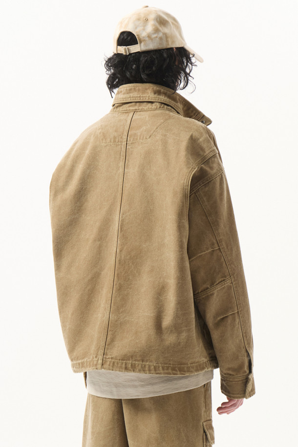 CUSTOMELLOW - 블루종/점퍼 - Beige Oxford Cotton Dyed Jacket