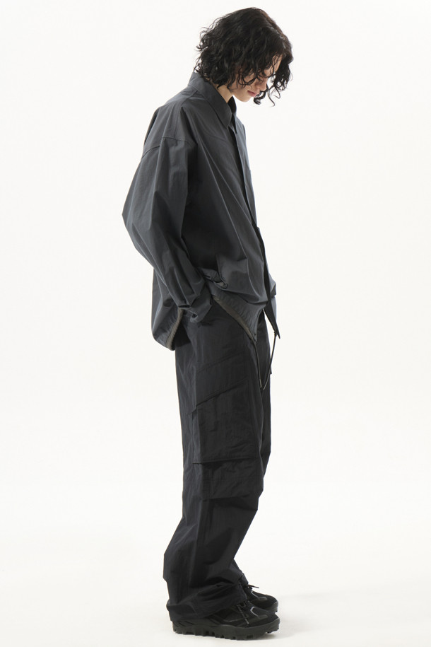 CUSTOMELLOW - 캐주얼팬츠 - Black Cargo Detail Pants