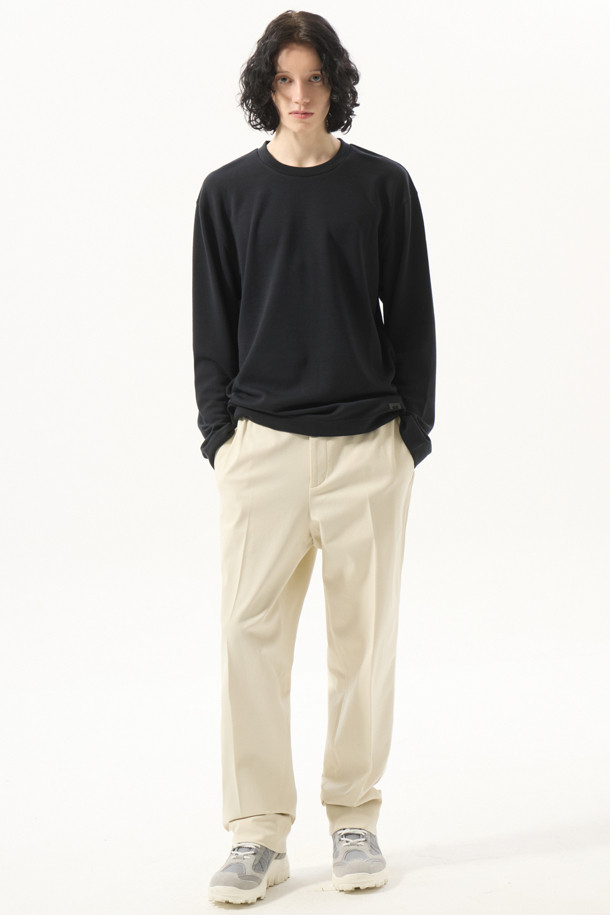 CUSTOMELLOW - 캐주얼팬츠 - Ivory Tapered Fit Cotton Pants