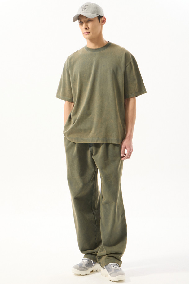 CUSTOMELLOW - 조거/스웨트팬츠 - Khaki Dyed Sweat Pants