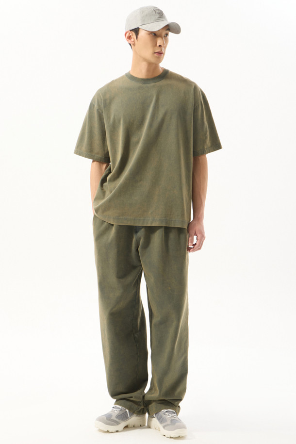 CUSTOMELLOW - 반팔티셔츠 - Khaki Dyed T-shirt