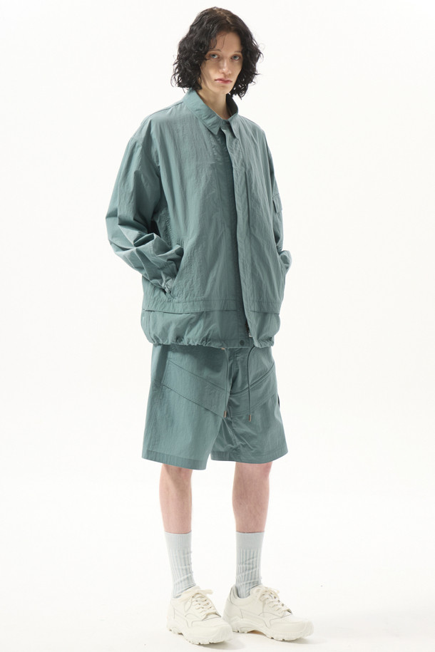 CUSTOMELLOW - 블루종/점퍼 - Mint Nylon Coach Jacket