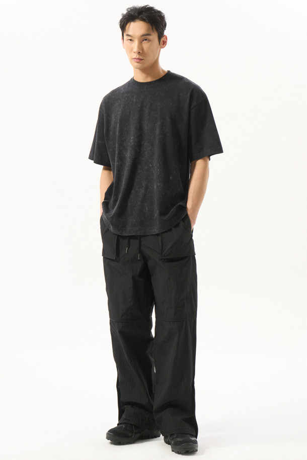 CUSTOMELLOW - 캐주얼팬츠 - Black Banding Slit Pants