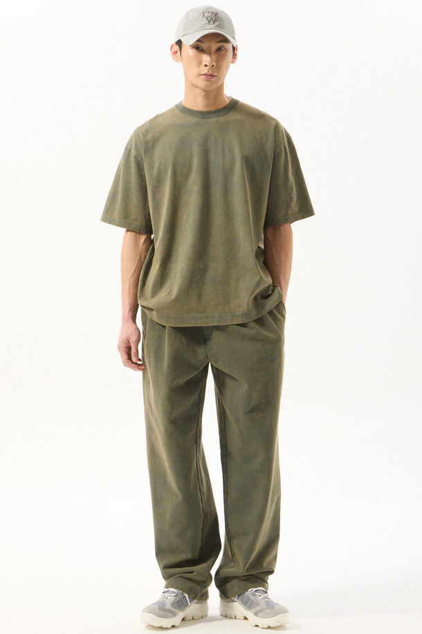 CUSTOMELLOW - 조거/스웨트팬츠 - Khaki Dyed Sweat Pants