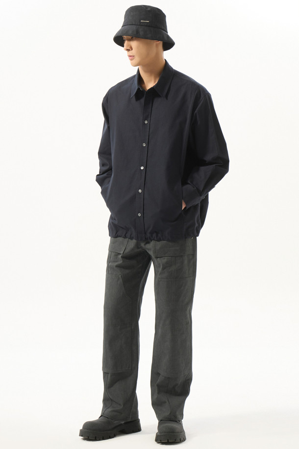 CUSTOMELLOW - 긴팔셔츠 - Navy Front Line Oxford Shirt