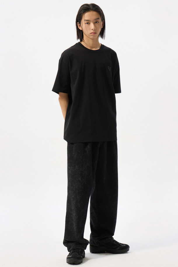 CUSTOMELLOW - 반팔티셔츠 - Black Graphic T-shirt
