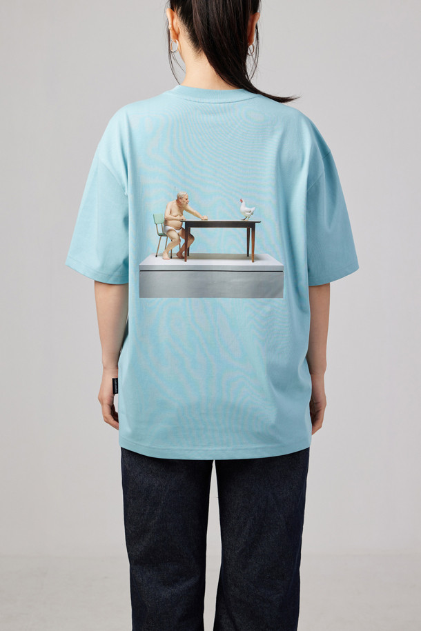 CUSTOMELLOW - 반팔티셔츠 - [Ron Mueck] Mint Graphic T-shirt