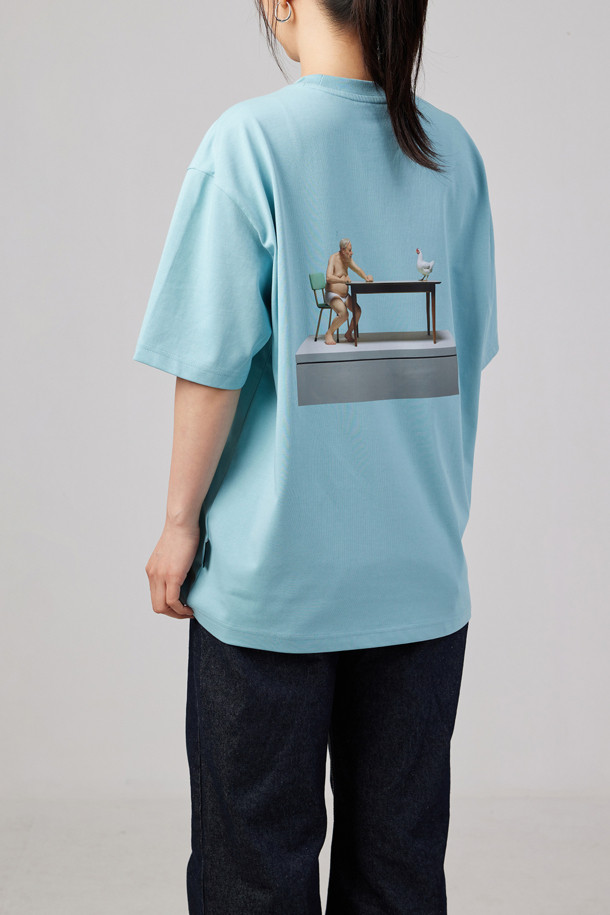 CUSTOMELLOW - 반팔티셔츠 - [Ron Mueck] Mint Graphic T-shirt
