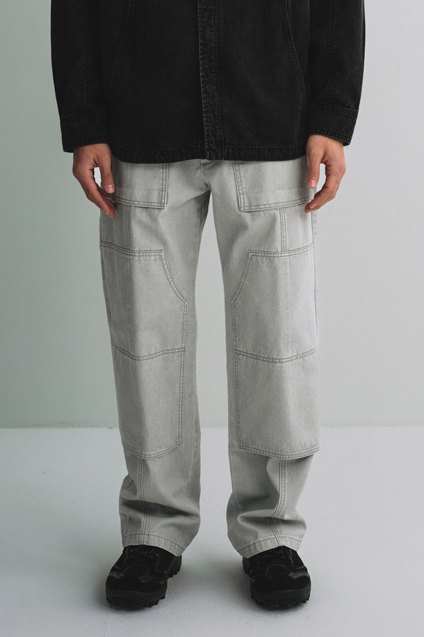 CUSTOMELLOW - 캐주얼팬츠 - Grey Carpenter Pants