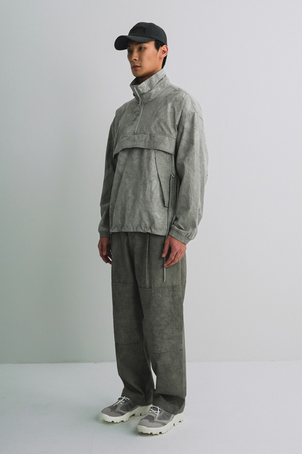 CUSTOMELLOW - 아노락/바람막이 - Grey Fabric Dyed Anorak Jacket