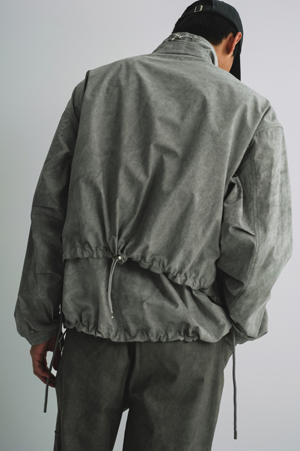 CUSTOMELLOW - 아노락/바람막이 - Grey Fabric Dyed Anorak Jacket