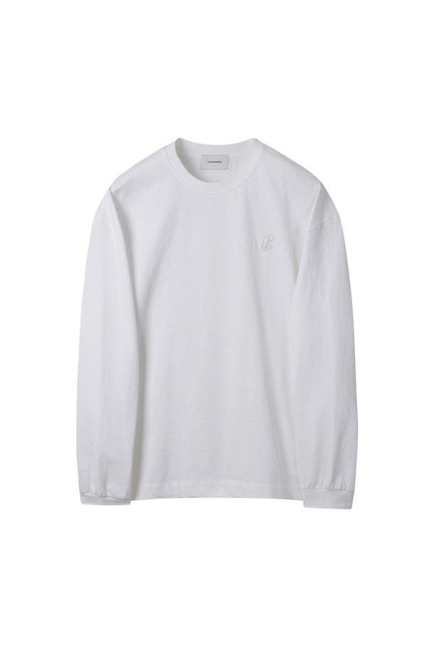 CUSTOMELLOW - 티셔츠 - [Outlet] White Logo Long Sleeve T-shirt