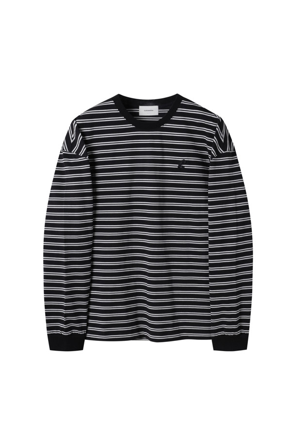 CUSTOMELLOW - 티셔츠 - [Outlet] Black Stripe Long Sleeve T-shirt