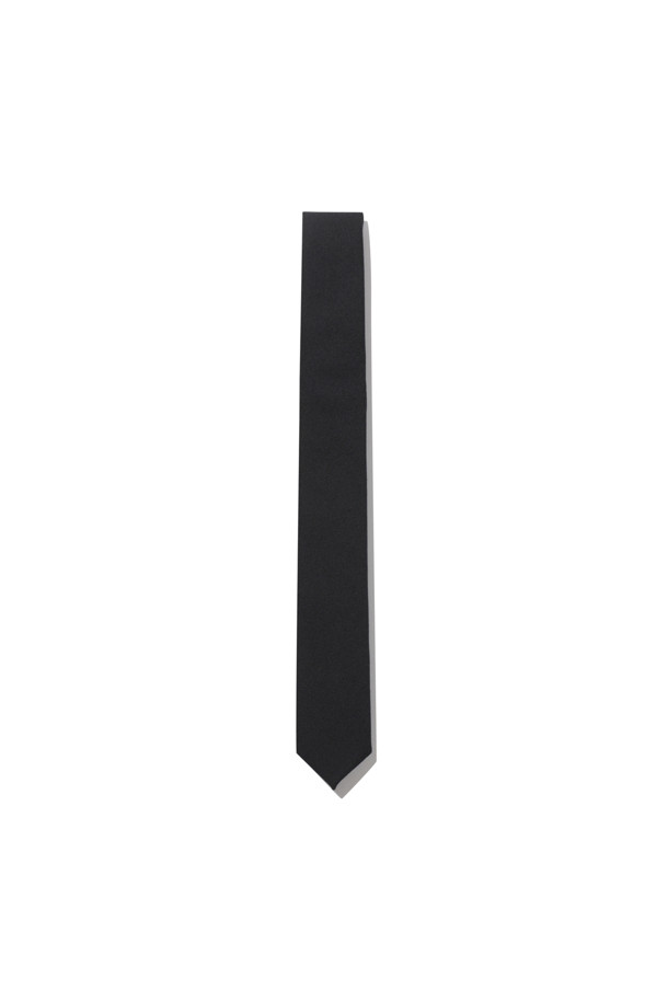 CUSTOMELLOW - 타이 - Black Wool Slim Tie