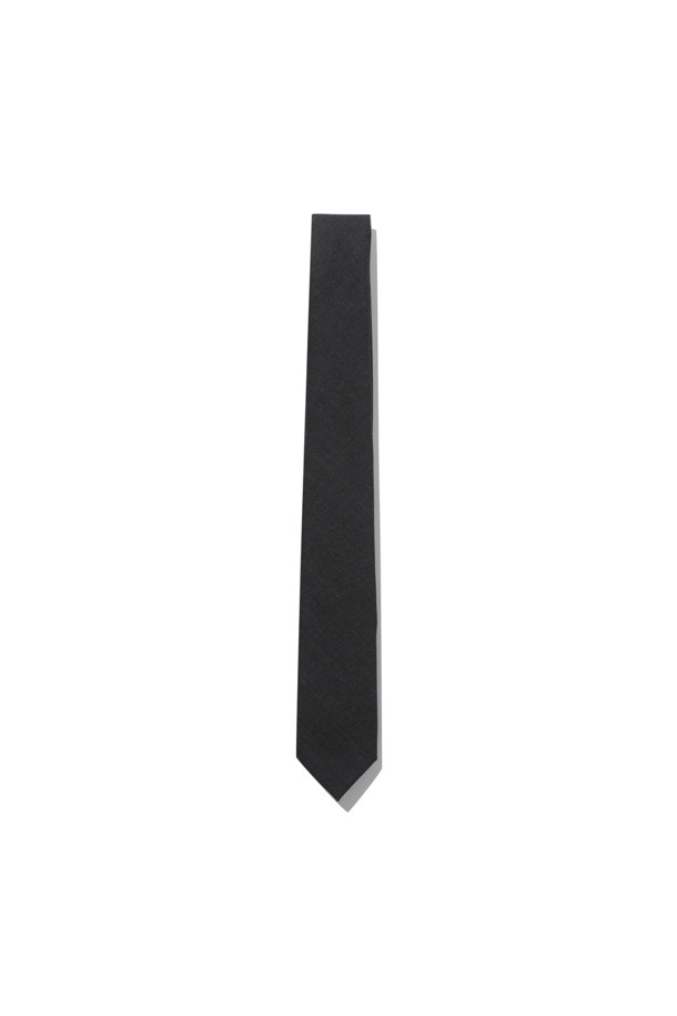 CUSTOMELLOW - 타이 - Grey Wool Slim Tie