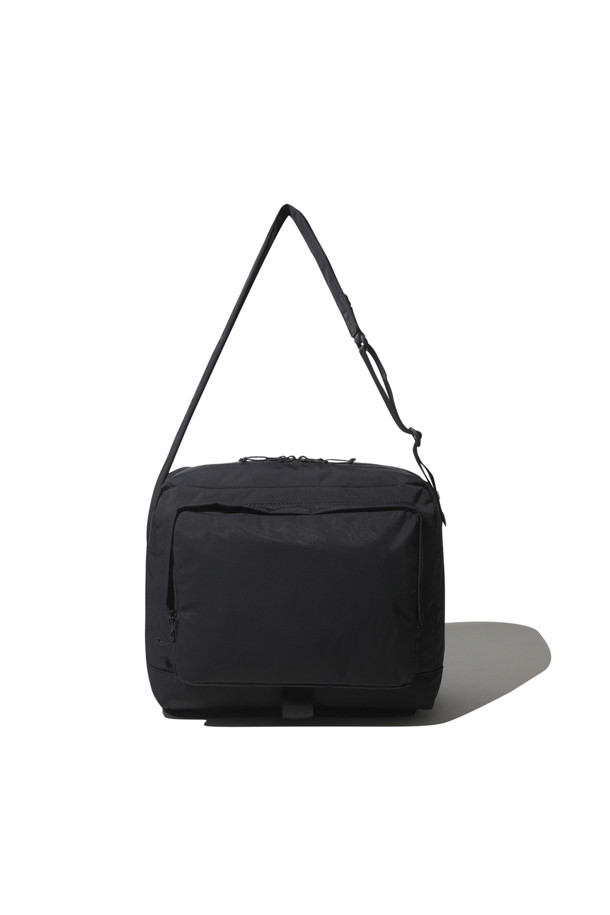 CUSTOMELLOW - 숄더/크로스백 - Black Nylon Two-way Cross Bag