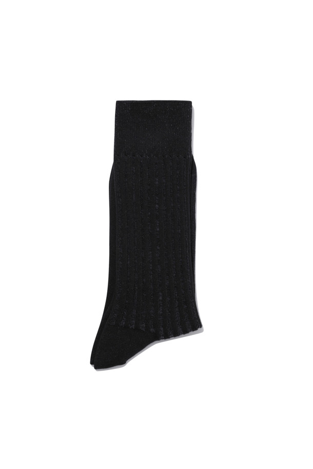 CUSTOMELLOW - 양말 - Black Two Tone Rib Socks