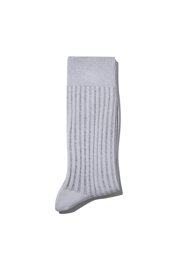 CUSTOMELLOW - 양말 - Grey Two Tone Rib Socks