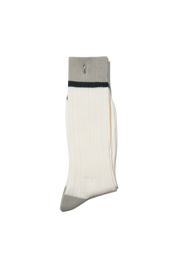 CUSTOMELLOW - 양말 - Ivory Embroidery Socks