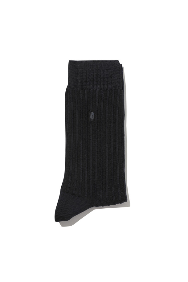 CUSTOMELLOW - 양말 - Black Embroidery Socks