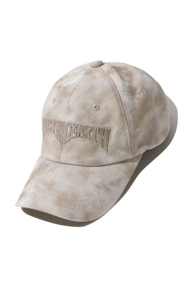 CUSTOMELLOW - 모자 - Beige Graphic Embroidery Cap