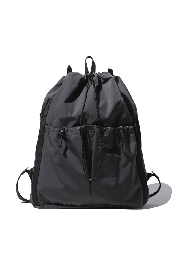 CUSTOMELLOW - 숄더/크로스백 - [Online Only] Grey Draw String Backpack 