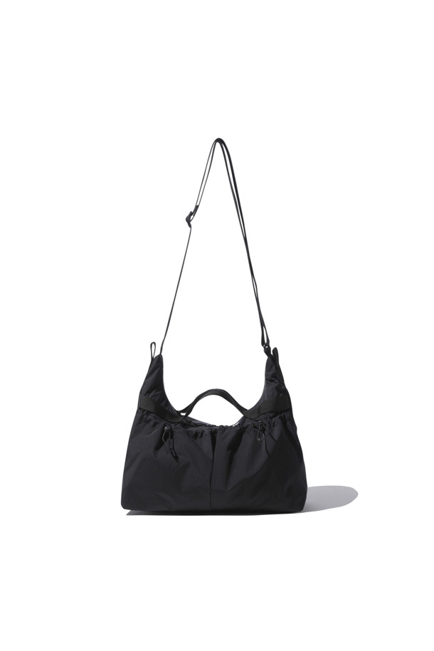 CUSTOMELLOW - 숄더/크로스백 - [Online Only] Black Draw String Cross Bag