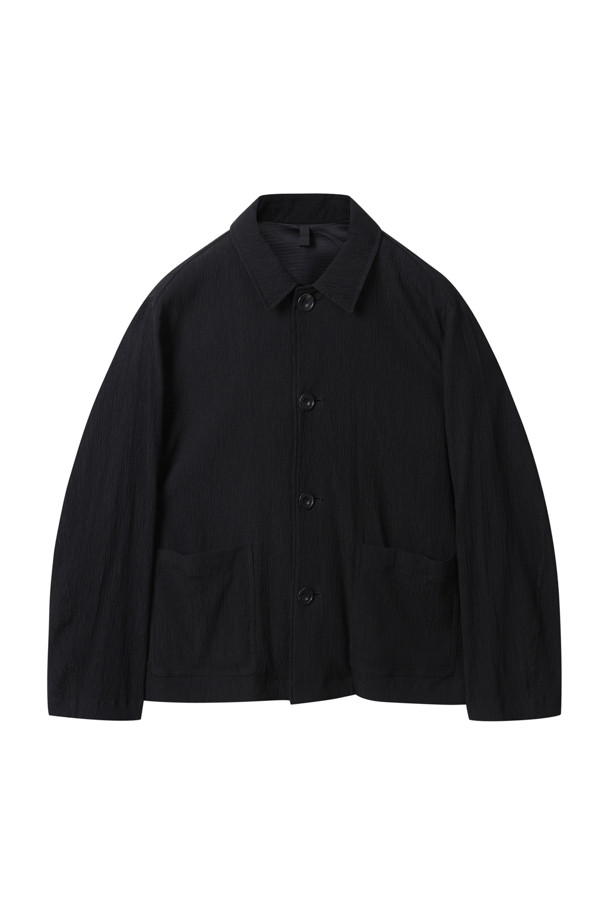 CUSTOMELLOW - 블루종/점퍼 - Black Pleats Work Jacket