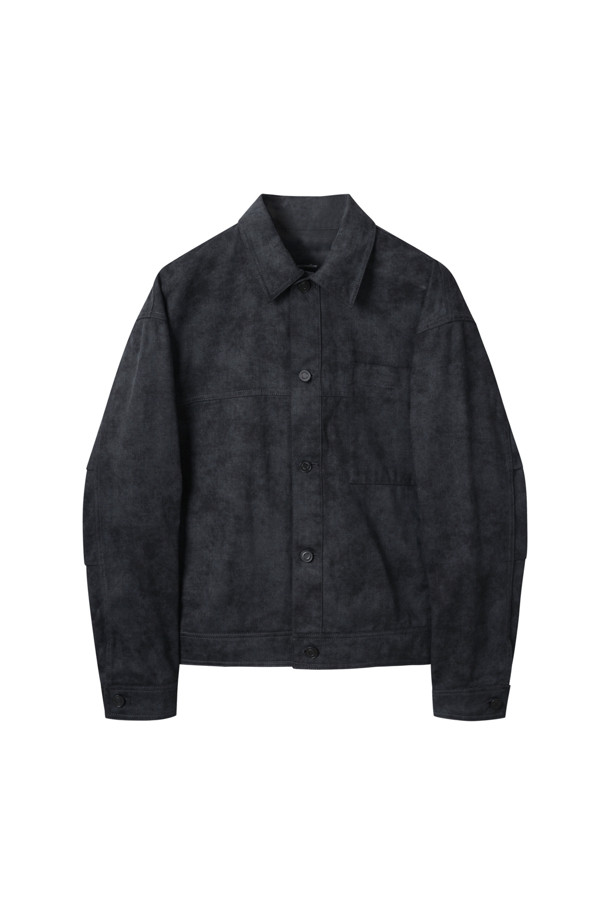 CUSTOMELLOW - 블루종/점퍼 - Black Cotton Trucker Jacket