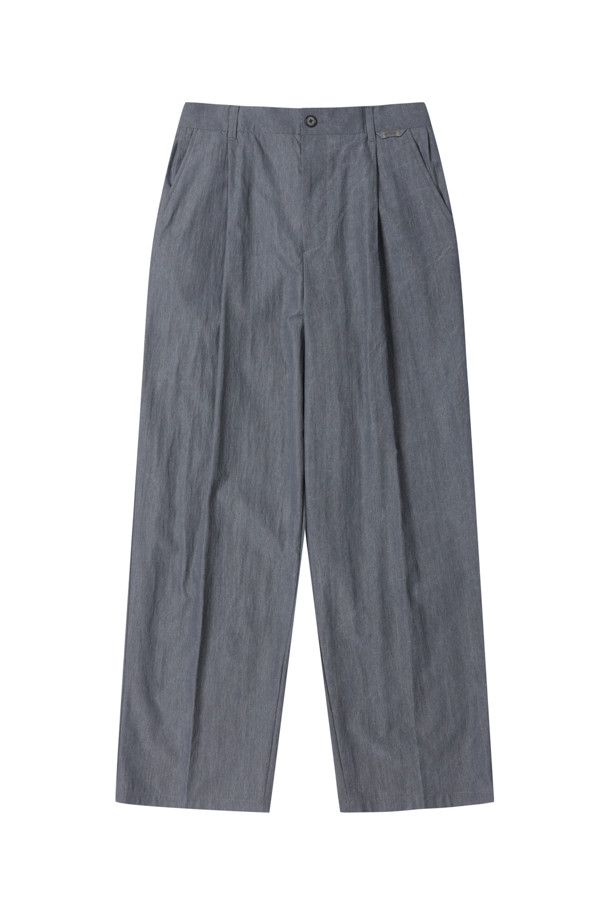 CUSTOMELLOW - 캐주얼팬츠 - Grey Wide Fit Dyed Summer Pants