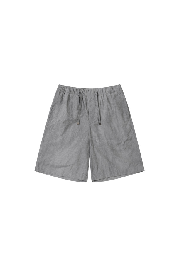 CUSTOMELLOW - 하프팬츠 - Grey Dyed Banding Shorts