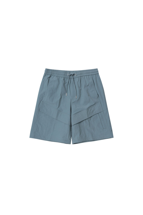 CUSTOMELLOW - 하프팬츠 - Mint Curved Line Shorts