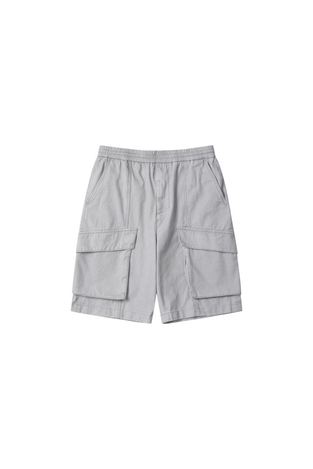 CUSTOMELLOW - 하프팬츠 - Grey Cargo Bermuda Shorts