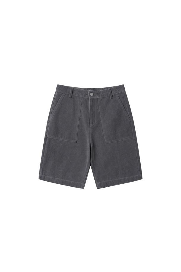 CUSTOMELLOW - 데님 - Grey Fatigue Denim Shorts