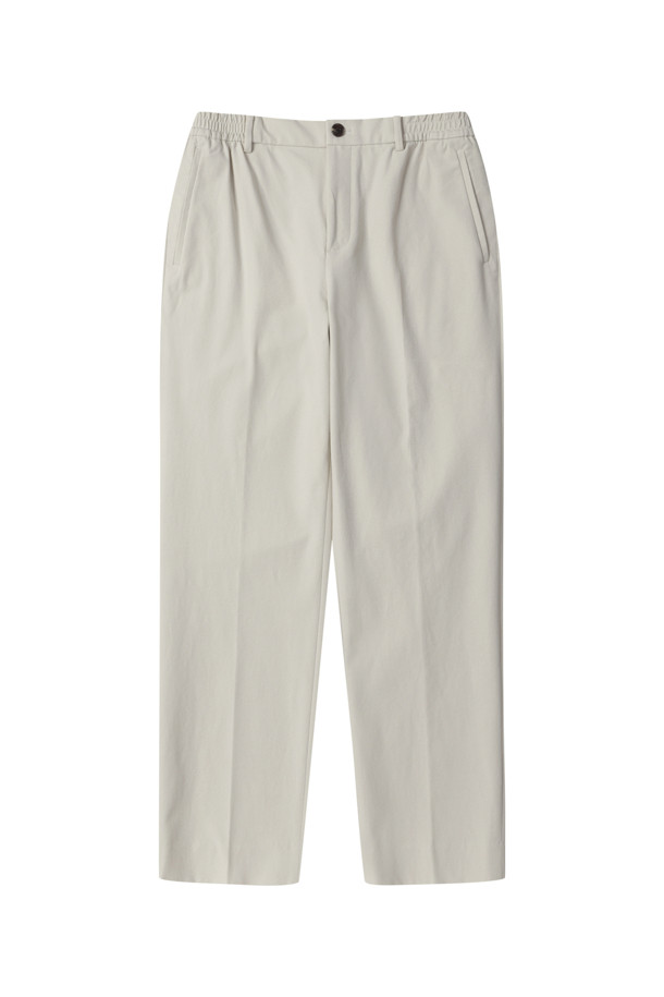 CUSTOMELLOW - 캐주얼팬츠 - Ivory Tapered Fit Cotton Pants