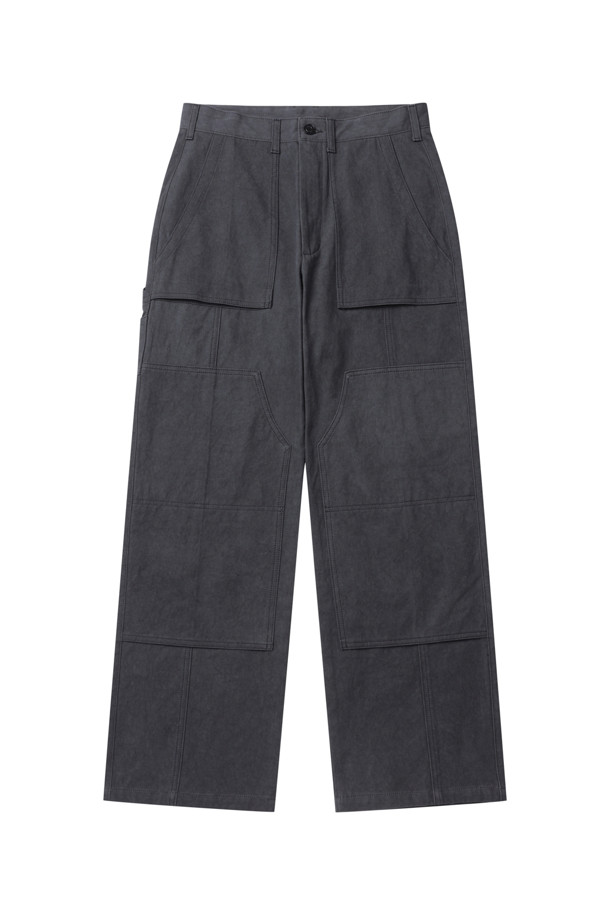 CUSTOMELLOW - 캐주얼팬츠 - Grey Carpenter Pants