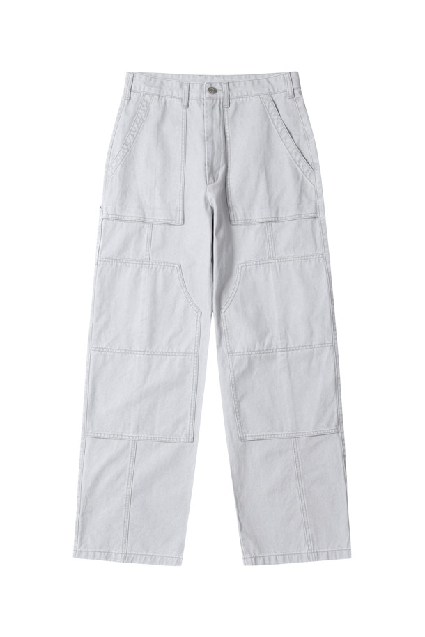 CUSTOMELLOW - 캐주얼팬츠 - Grey Carpenter Pants