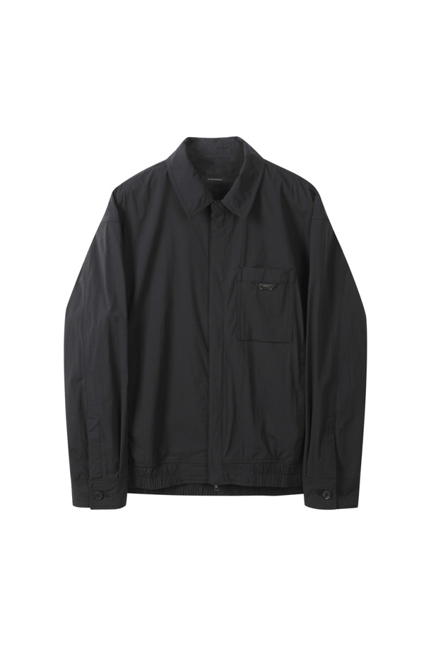 CUSTOMELLOW - 긴팔셔츠 - Black Zip-Up Blouson Shirt