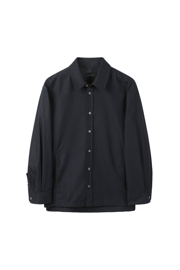 CUSTOMELLOW - 긴팔셔츠 - Navy Front Line Oxford Shirt