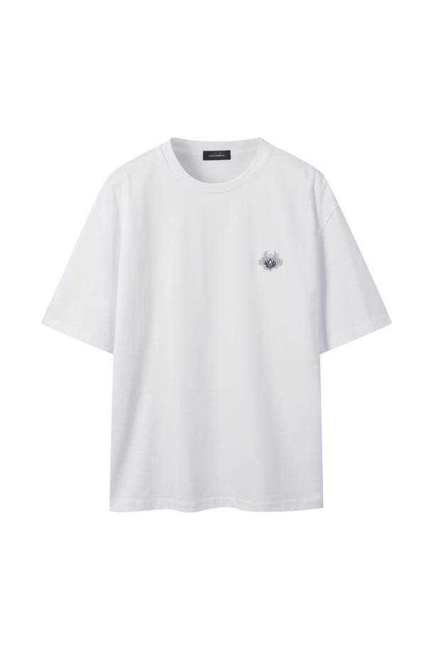 CUSTOMELLOW - 반팔티셔츠 - White Relaxed Fit Logo T-shirt