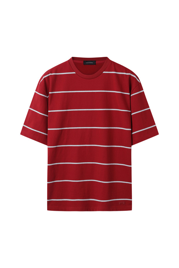 CUSTOMELLOW - 반팔티셔츠 - Red Stripe T-shirt