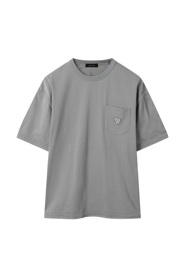 CUSTOMELLOW - 반팔티셔츠 - Grey Binding Detail T-shirt