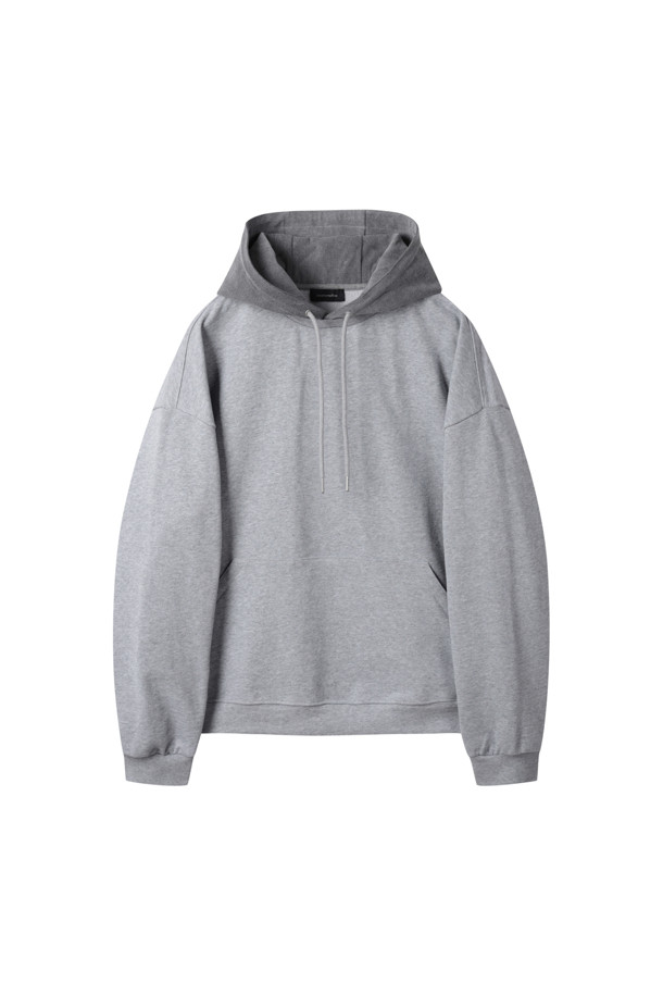 CUSTOMELLOW - 후디 - Grey Denim Layered Hoodie